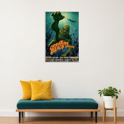 Creature From The Black Lagoon Movie English Horror Action Poster Wall Art Print Home Wall Decor - xonomax