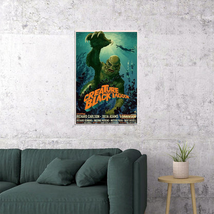 Creature From The Black Lagoon Movie English Horror Action Poster Wall Art Print Home Wall Decor - xonomax