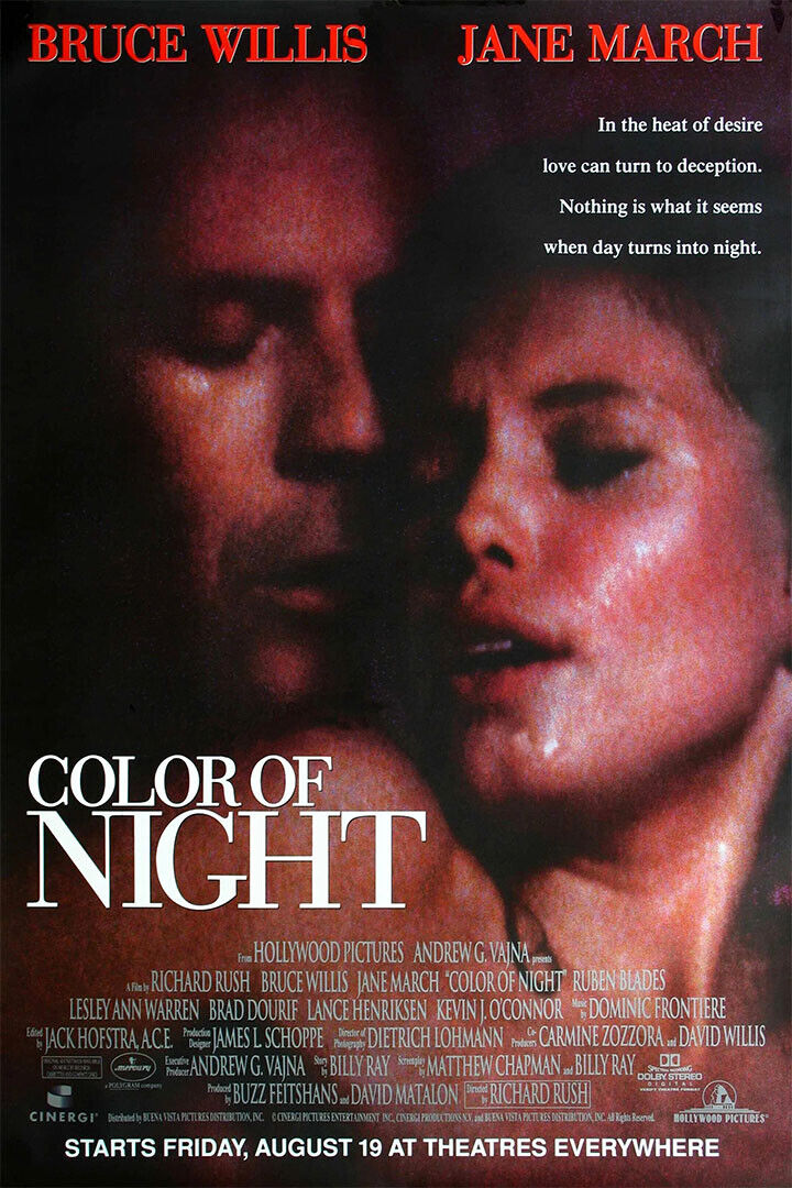 Color Of Night Movie Romance Drama Mystery Poster Wall Art Print Home Wall Decor - xonomax