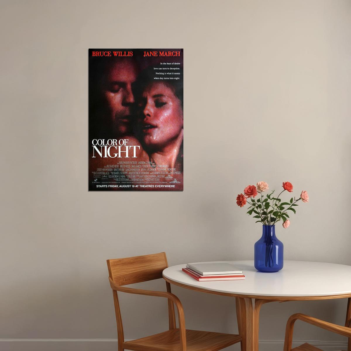 Color Of Night Movie Romance Drama Mystery Poster Wall Art Print Home Wall Decor - xonomax