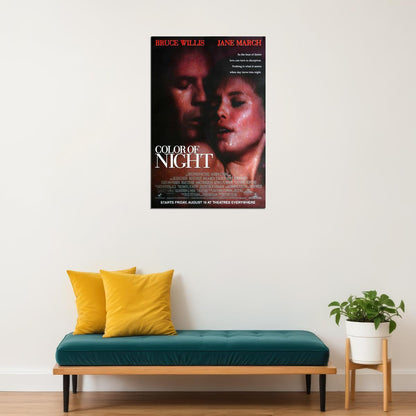 Color Of Night Movie Romance Drama Mystery Poster Wall Art Print Home Wall Decor - xonomax