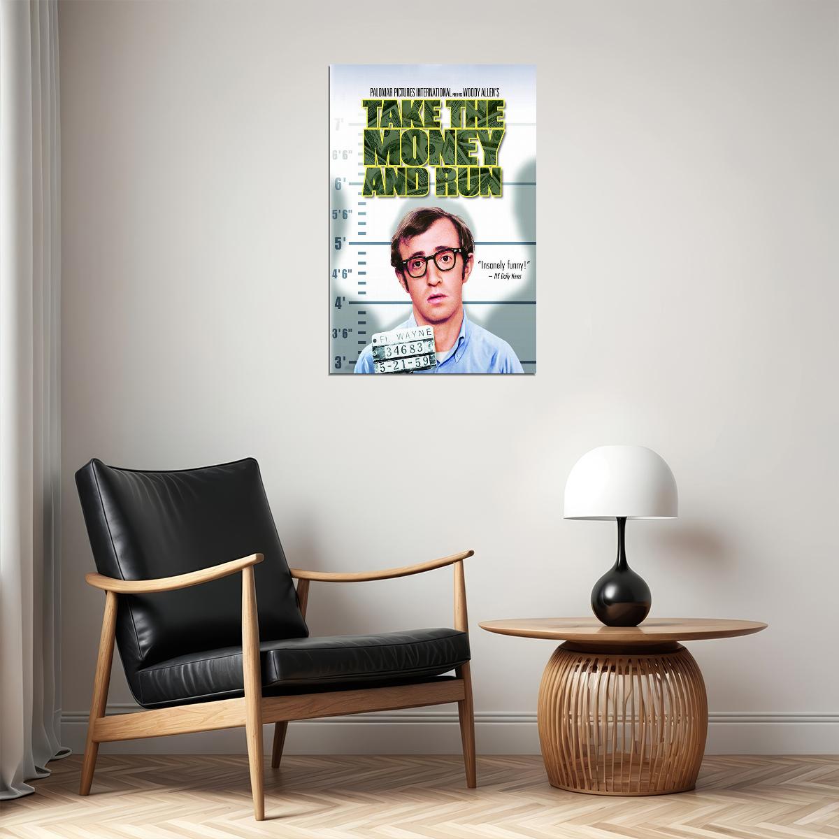 Take The Money And Run Movie Comedy Action Crime Poster Wall Art Print Home Wall Decor - xonomax