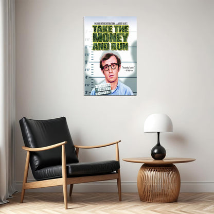 Take The Money And Run Movie Comedy Action Crime Poster Wall Art Print Home Wall Decor - xonomax