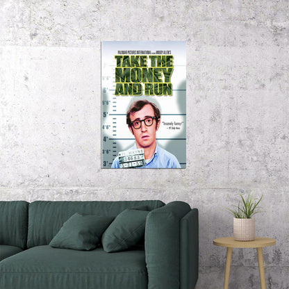 Take The Money And Run Movie Comedy Action Crime Poster Wall Art Print Home Wall Decor - xonomax