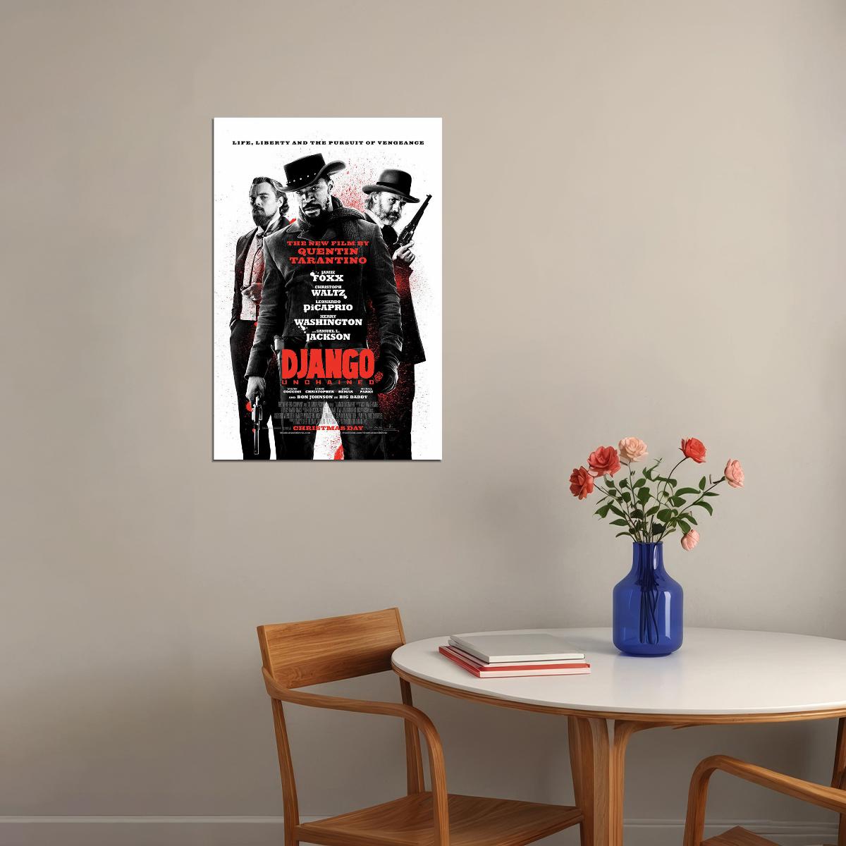 Django Unchained Movie Drama Western Action Poster Wall Art Print Home Wall Decor - xonomax