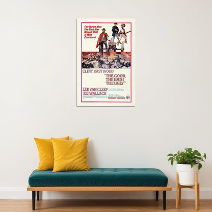 The Good The Bad The Ugly Movie Adventure Excitement Poster Wall Art Print Home Wall Decor - xonomax