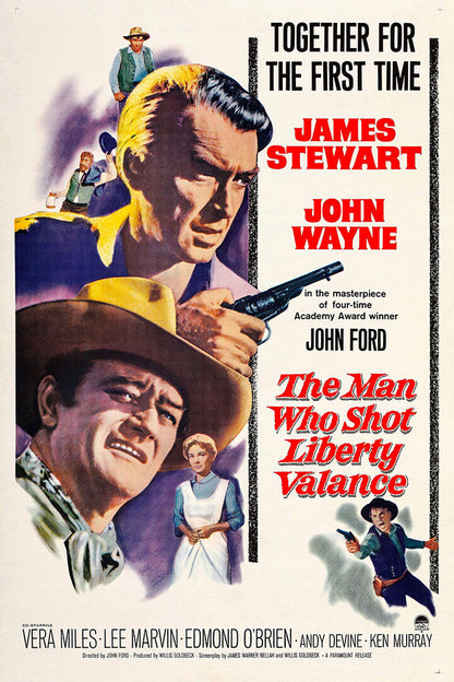 The Man Who Shot Liberty Valance Movie Drama Western Poster Wall Art Print Home Wall Decor - xonomax