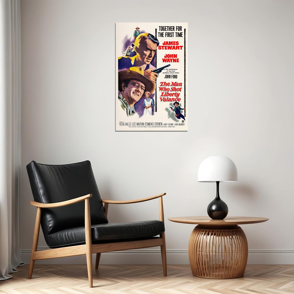 The Man Who Shot Liberty Valance Movie Drama Western Poster Wall Art Print Home Wall Decor - xonomax