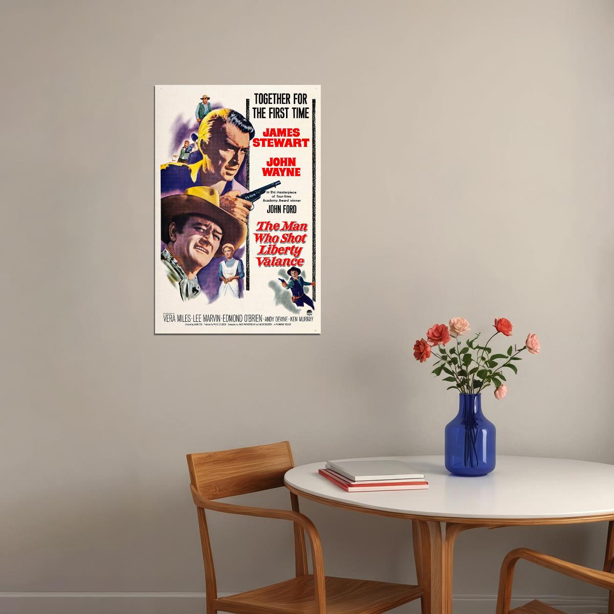 The Man Who Shot Liberty Valance Movie Drama Western Poster Wall Art Print Home Wall Decor - xonomax