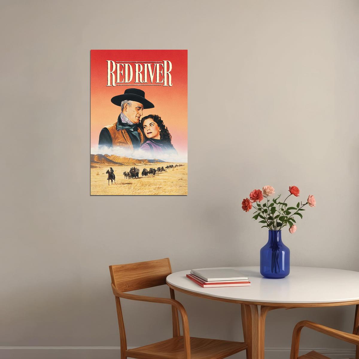 Red River 1948 Movie Drama Western Poster Wall Art Print Home Wall Decor - xonomax
