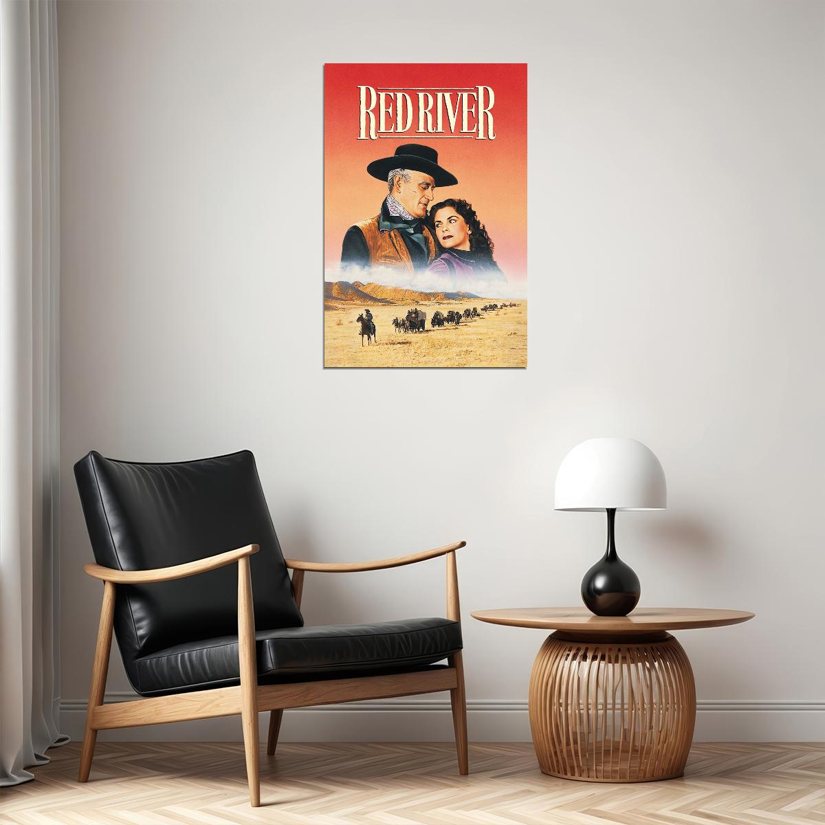 Red River 1948 Movie Drama Western Poster Wall Art Print Home Wall Decor - xonomax