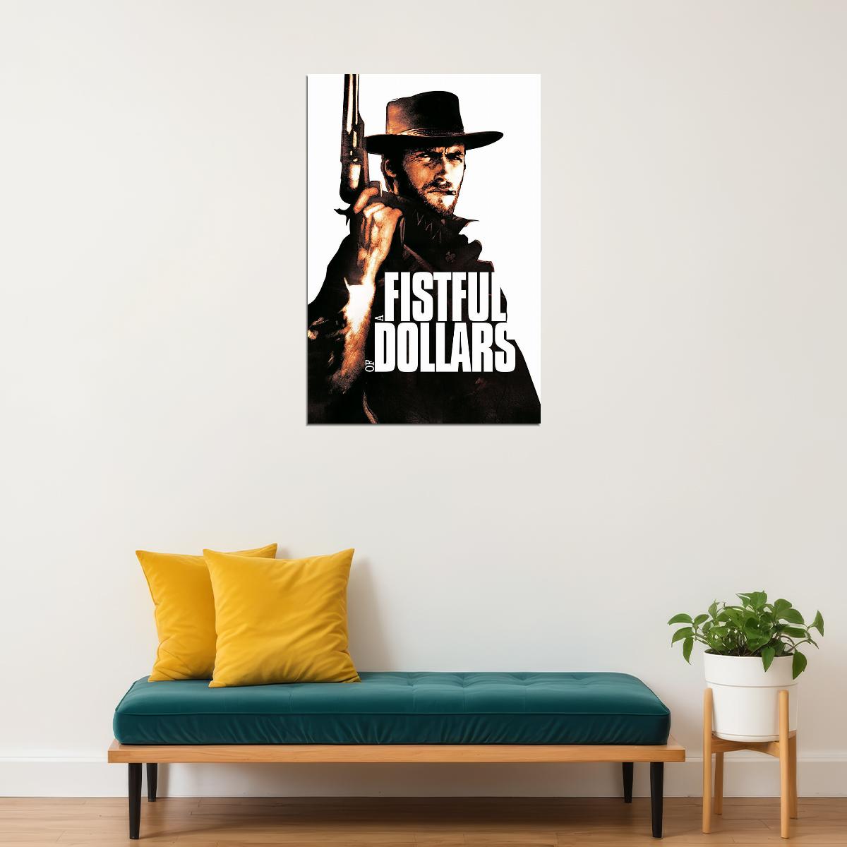 A Fistful Of Dollars Movie Action Drama Western Poster Wall Art Print Home Wall Decor - xonomax