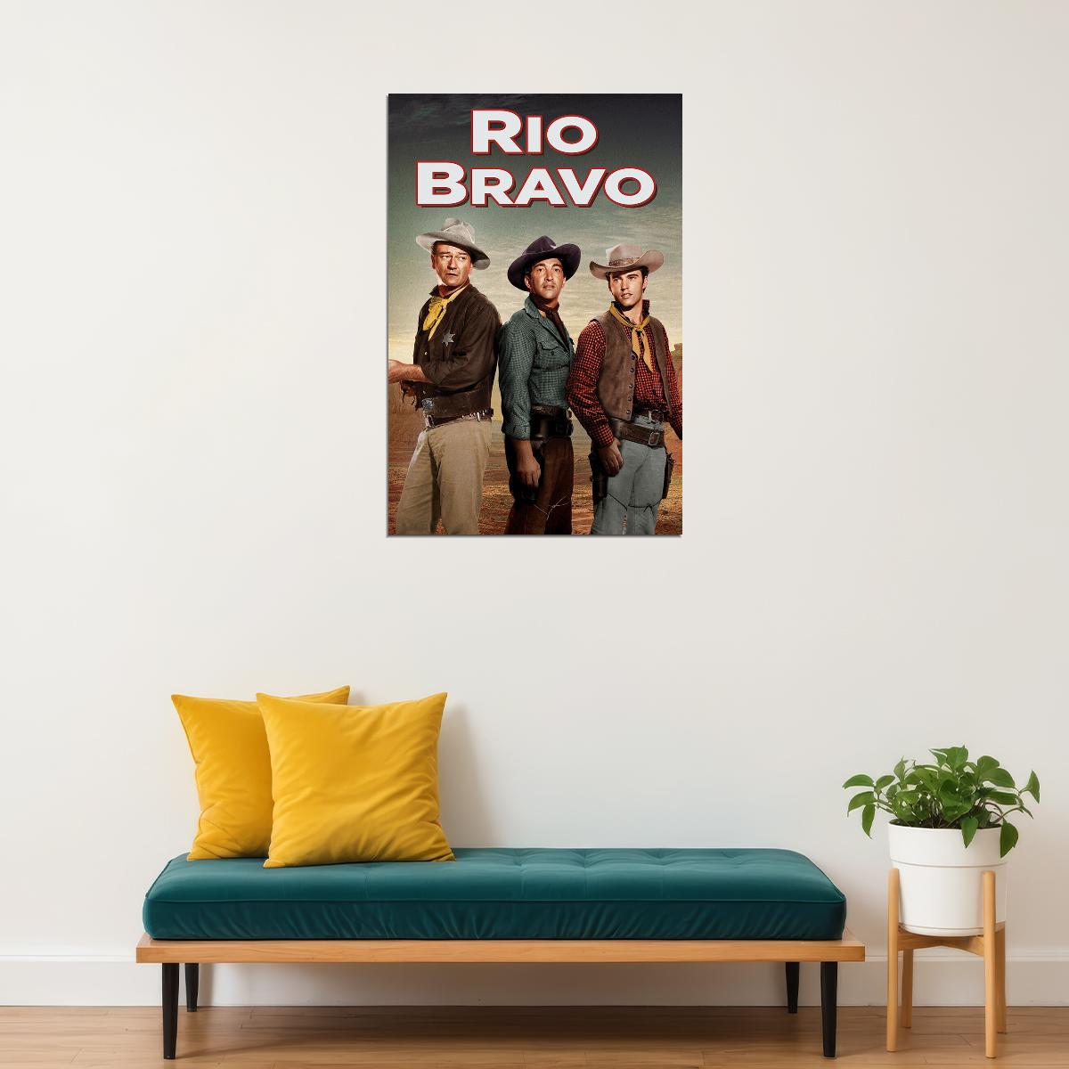 Rio Bravo Movie Drama Western Poster Wall Art Print Home Wall Decor - xonomax