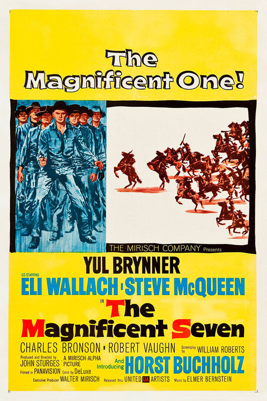 The Magnificent Seven 1960 Movie Drama Western Poster Wall Art Print Home Wall Decor - xonomax