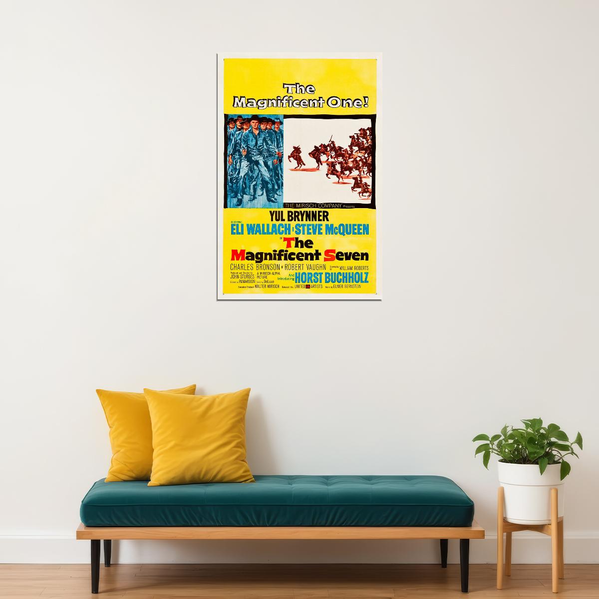 The Magnificent Seven 1960 Movie Drama Western Poster Wall Art Print Home Wall Decor - xonomax
