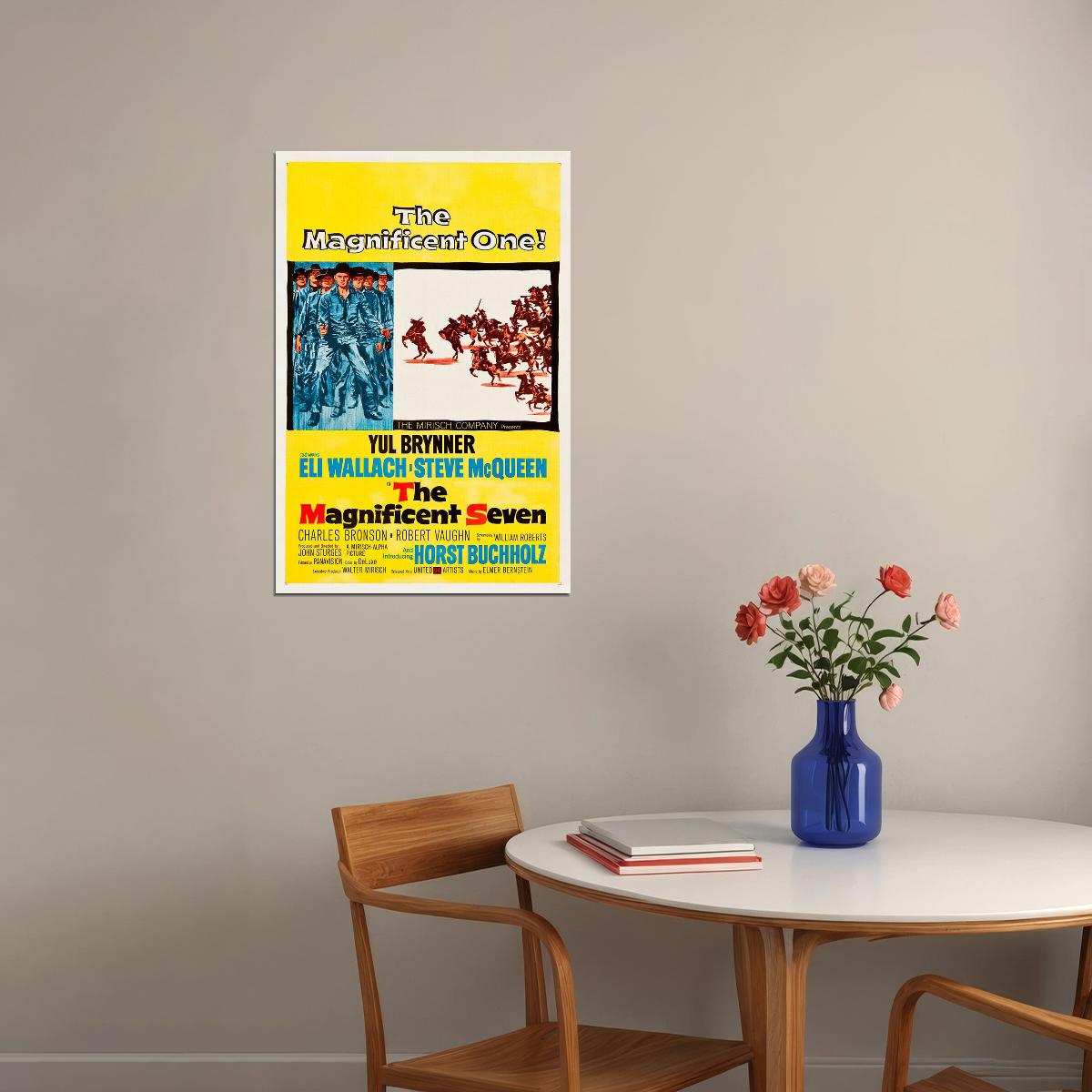 The Magnificent Seven 1960 Movie Drama Western Poster Wall Art Print Home Wall Decor - xonomax