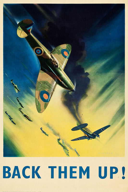 Back Them Up Rsf World War 2 Vintage Style Poster Wall Art Print Home Wall Decor - xonomax