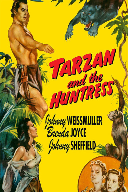 Tarzan And The Huntress Classic Movie Romance Action Poster Wall Art Print Home Wall Decor - xonomax