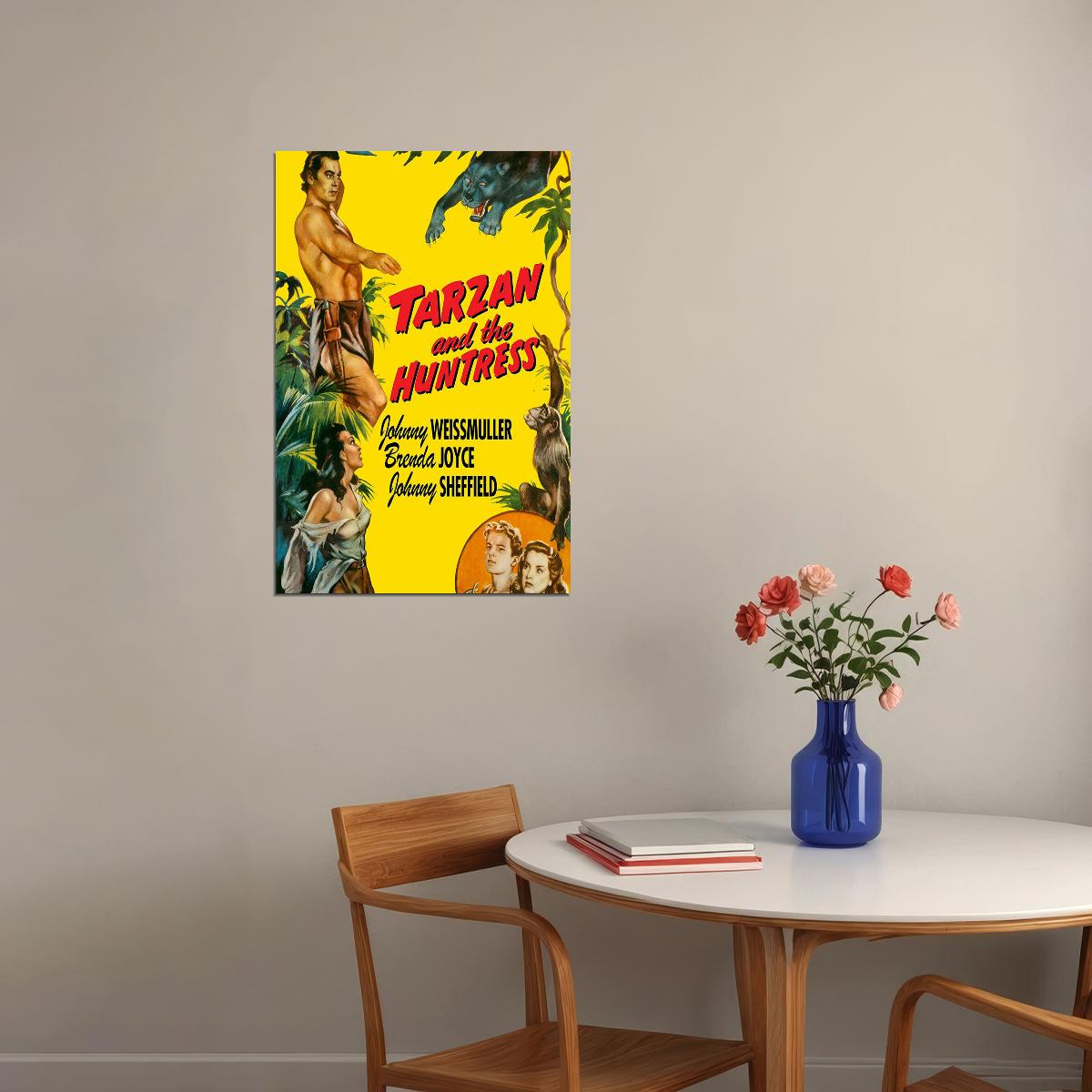Tarzan And The Huntress Classic Movie Romance Action Poster Wall Art Print Home Wall Decor - xonomax