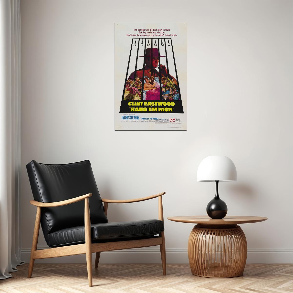 Hang'em High Movie Drama Western Adventure Action Poster Wall Art Print Home Wall Decor - xonomax