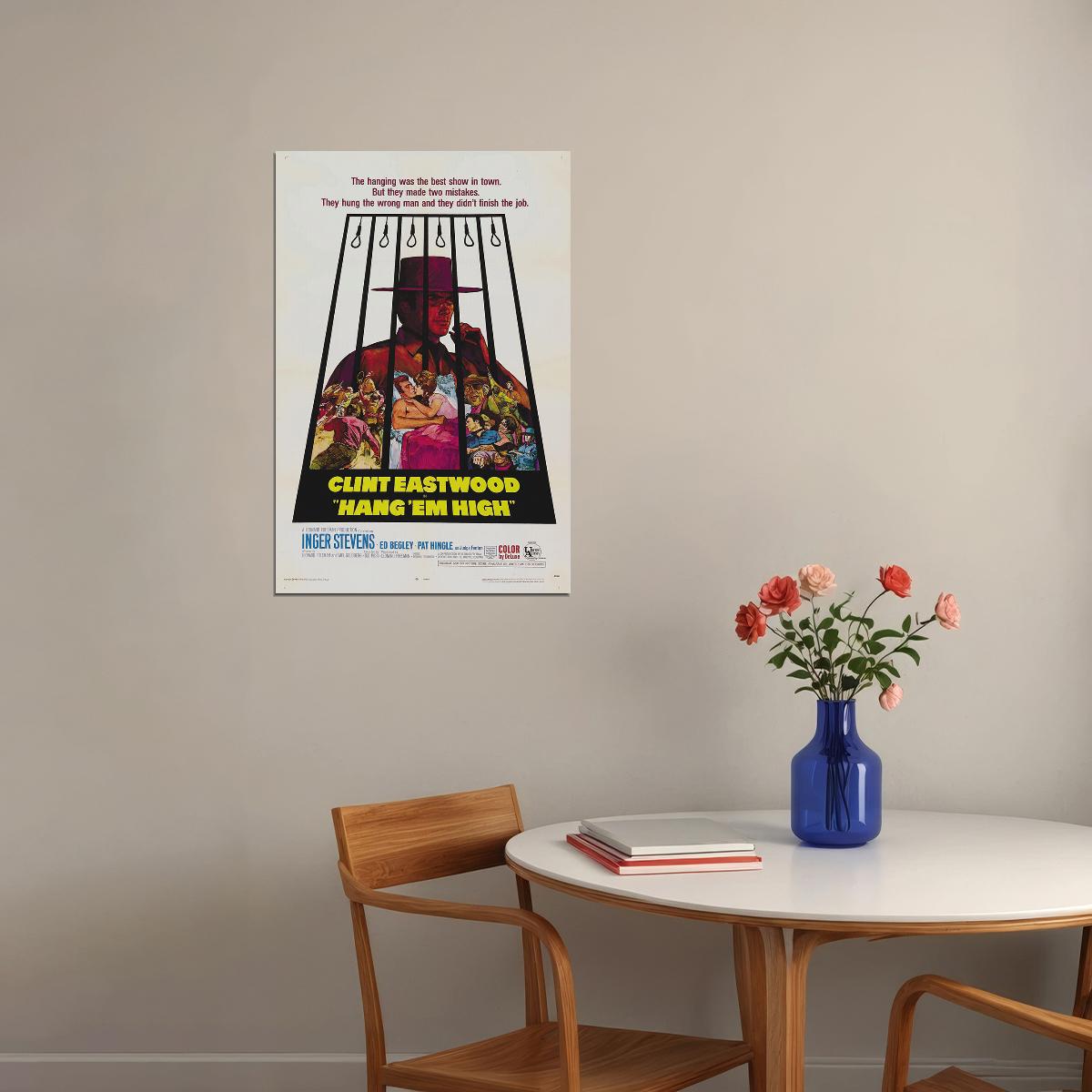 Hang'em High Movie Drama Western Adventure Action Poster Wall Art Print Home Wall Decor - xonomax