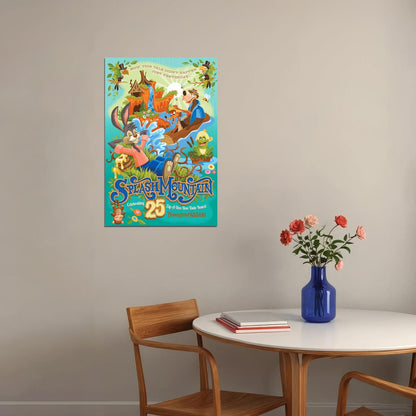 Splash Mountain Animation Movie Comedy Adventure Vintage Poster Wall Art Print Home Wall Decor