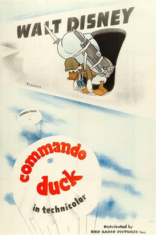 Commando Duck Ww2 1944 Cartoon Movie Poster Wall Art Print Home Wall Decor - xonomax