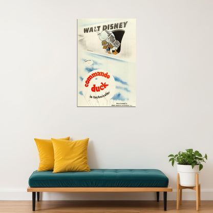 Commando Duck Ww2 1944 Cartoon Movie Poster Wall Art Print Home Wall Decor - xonomax