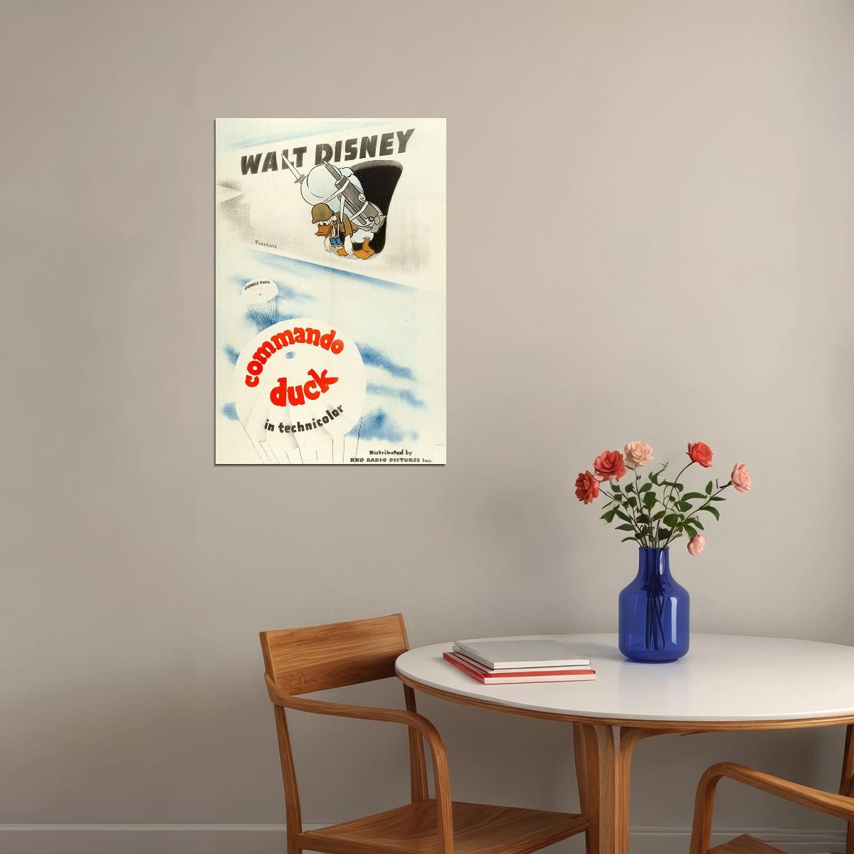 Commando Duck Ww2 1944 Cartoon Movie Poster Wall Art Print Home Wall Decor - xonomax