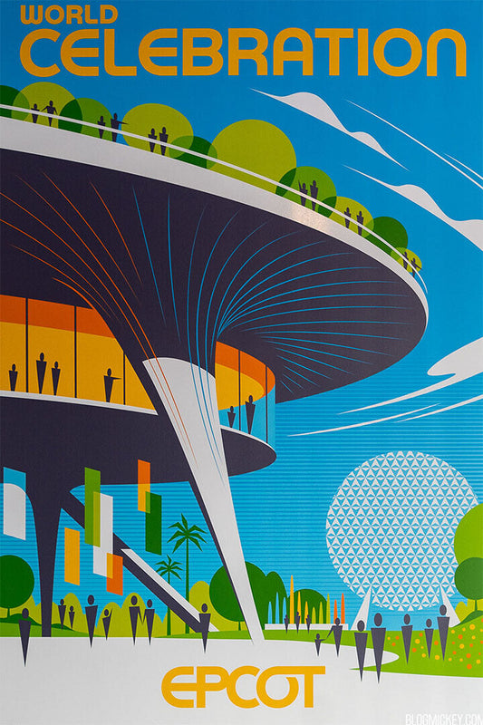 Epcot Center Attraction World Celebration Vintage Poster Wall Art Print Home Wall Decor - xonomax