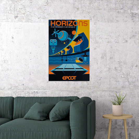 Epcot Center Attraction Horizons Vintage Style Poster Wall Art Print Home Wall Decor - xonomax