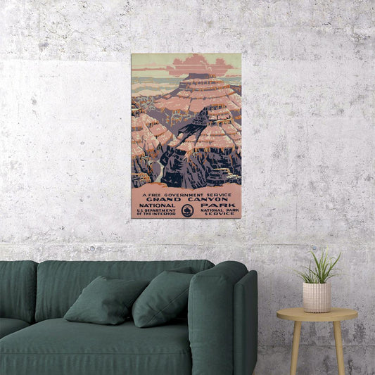 Grand Canyon National Park Service Vintage Style Poster Wall Art Print Home Wall Decor - xonomax