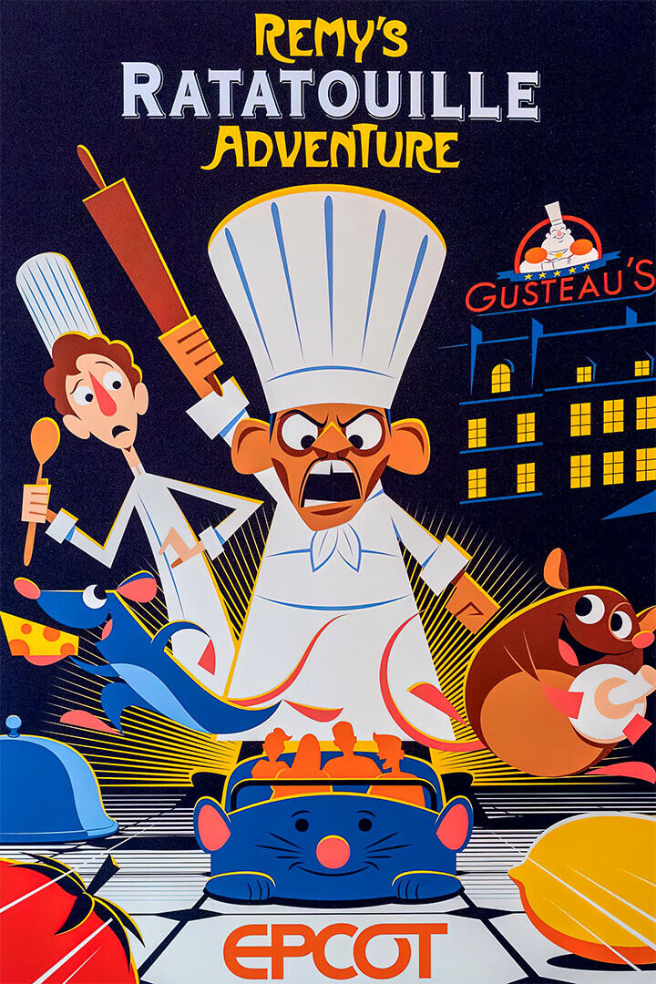 Epcot Center Attraction Remy's Ratatouille Adventure Poster Wall Art Print Home Wall Decor - xonomax