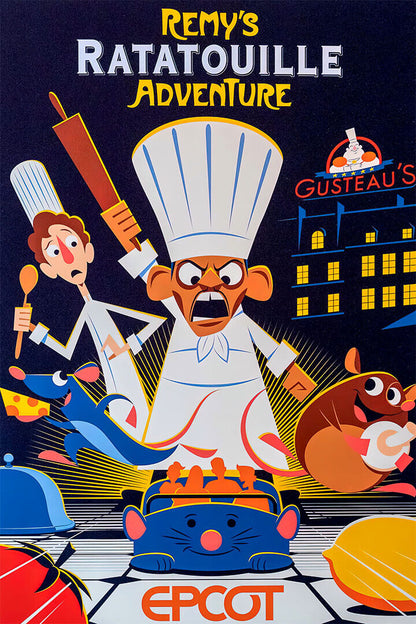 Epcot Center Attraction Remy's Ratatouille Adventure Poster Wall Art Print Home Wall Decor - xonomax