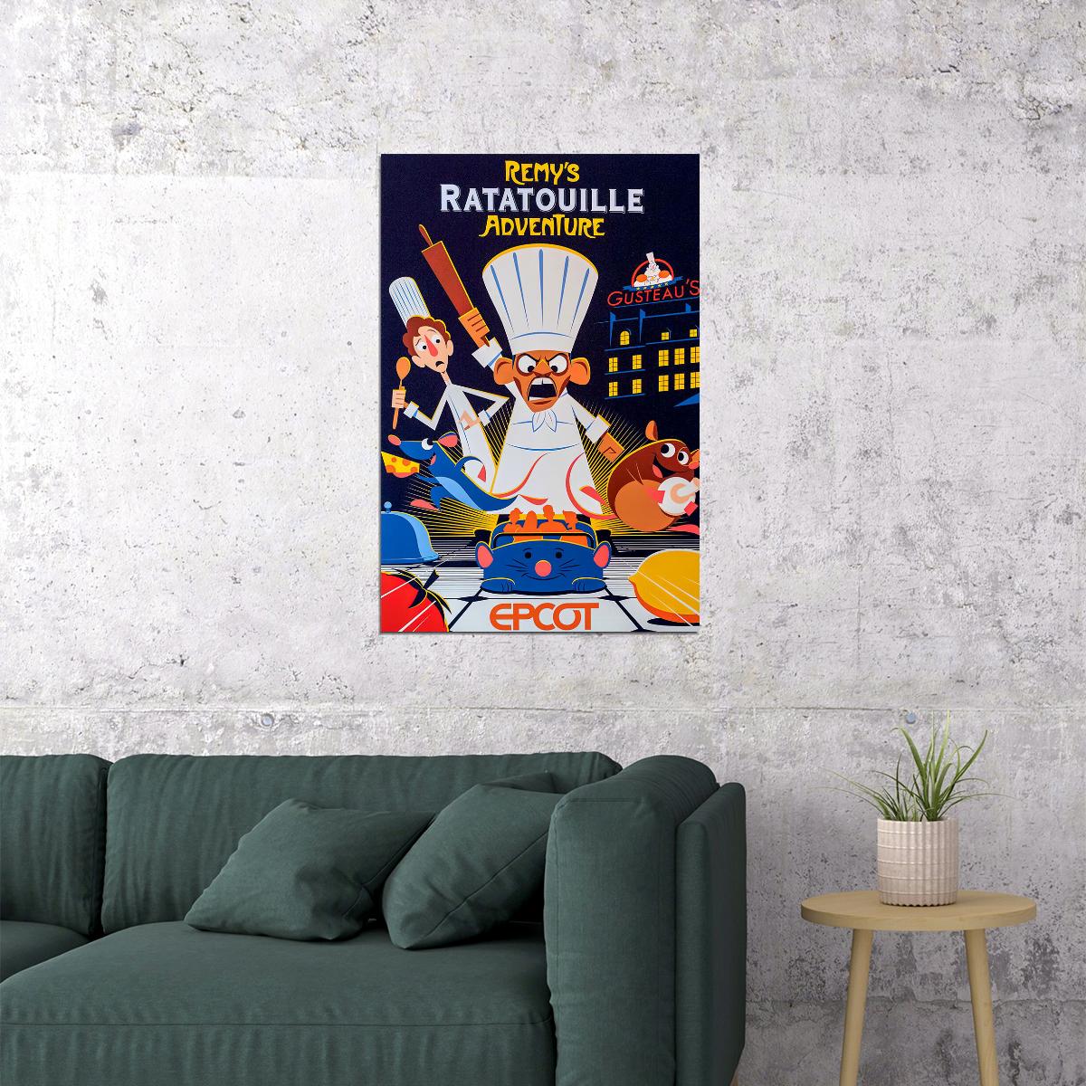 Epcot Center Attraction Remy's Ratatouille Adventure Poster Wall Art Print Home Wall Decor - xonomax