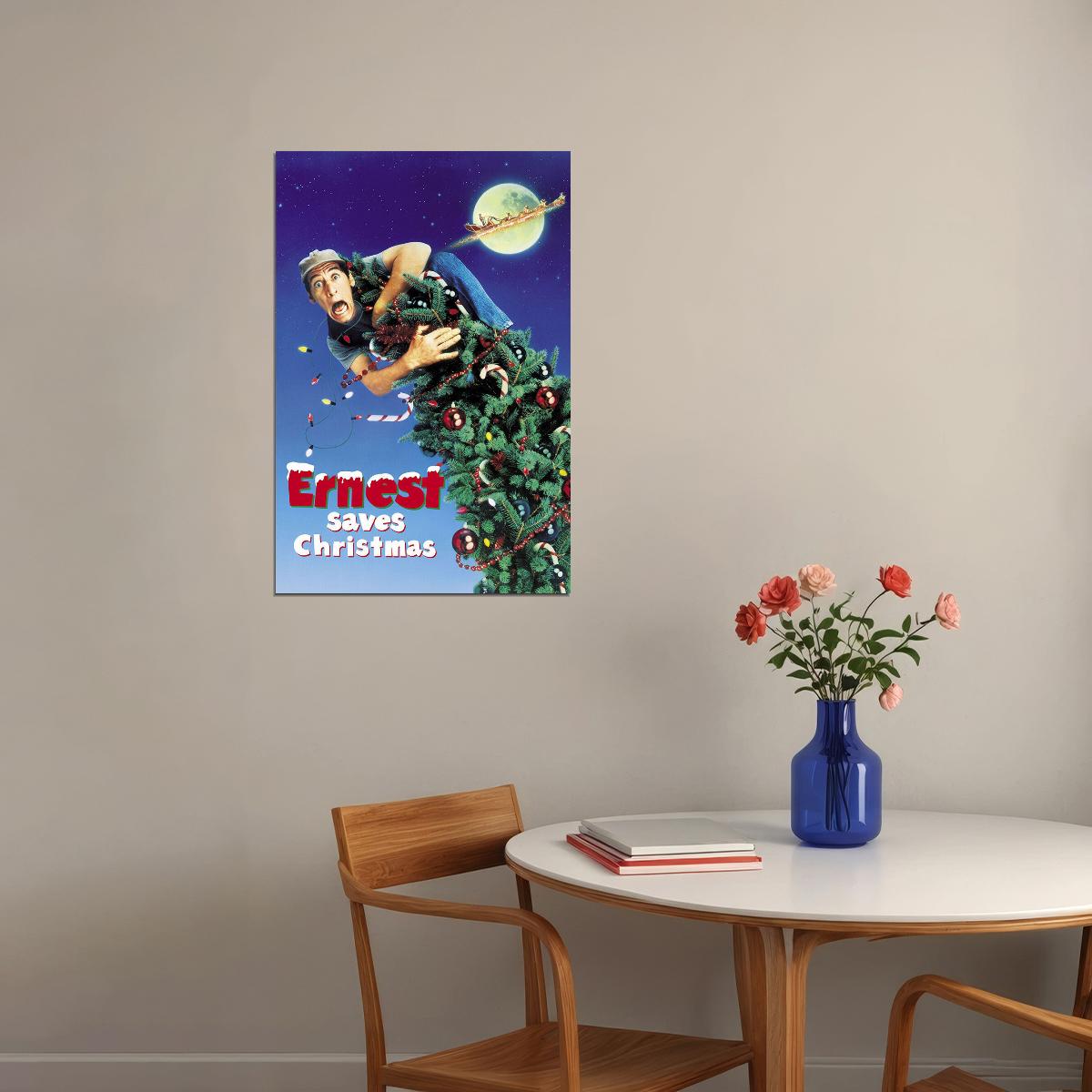 Ernest Saves Christmas 1988 Movie Comedy Family Poster Wall Art Print Home Wall Decor - xonomax