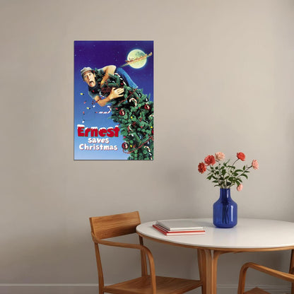 Ernest Saves Christmas 1988 Movie Comedy Family Poster Wall Art Print Home Wall Decor - xonomax