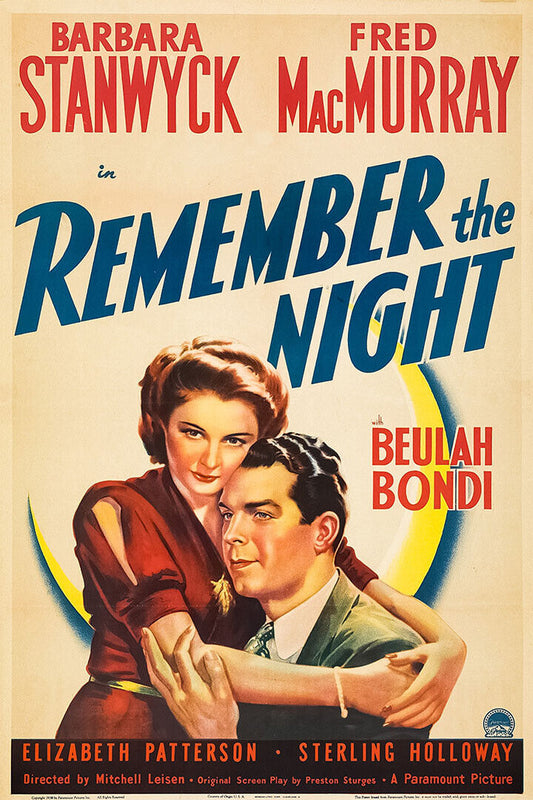 Remember The Night Movie Comedy Drama Romance Poster Wall Art Print Home Wall Decor - xonomax