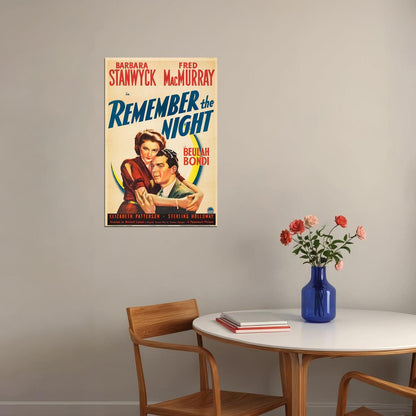 Remember The Night Movie Comedy Drama Romance Poster Wall Art Print Home Wall Decor - xonomax