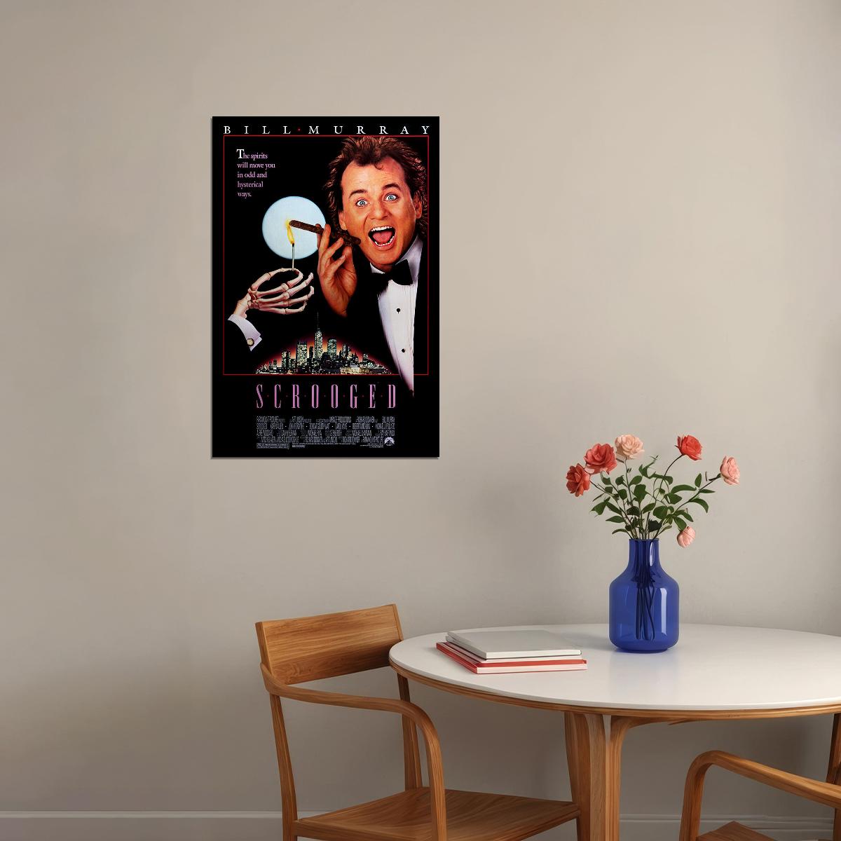 Scrooged Movie Comedy Drama Fantasy Poster Wall Art Print Home Wall Decor