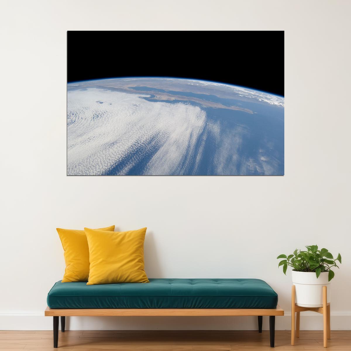 Sts-125 Space Shuttle View Of Earth From Atlantis Poster Wall Art Print Home Wall Decor - xonomax
