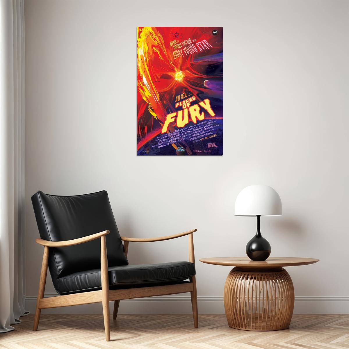 Nasa Horror Movie Style Flares Of Fury! Space Science Poster Wall Art Print Home Wall Decor - xonomax