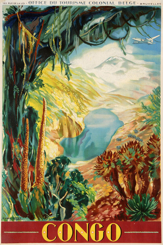 Congo African Jungle 1930s Vintage Style Travel Poster Wall Art Print Home Wall Decor - xonomax