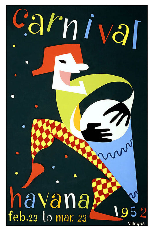 Carnival Havana Cuba Vintage Style Cuban Travel Poster Wall Art Print Home Wall Decor - xonomax
