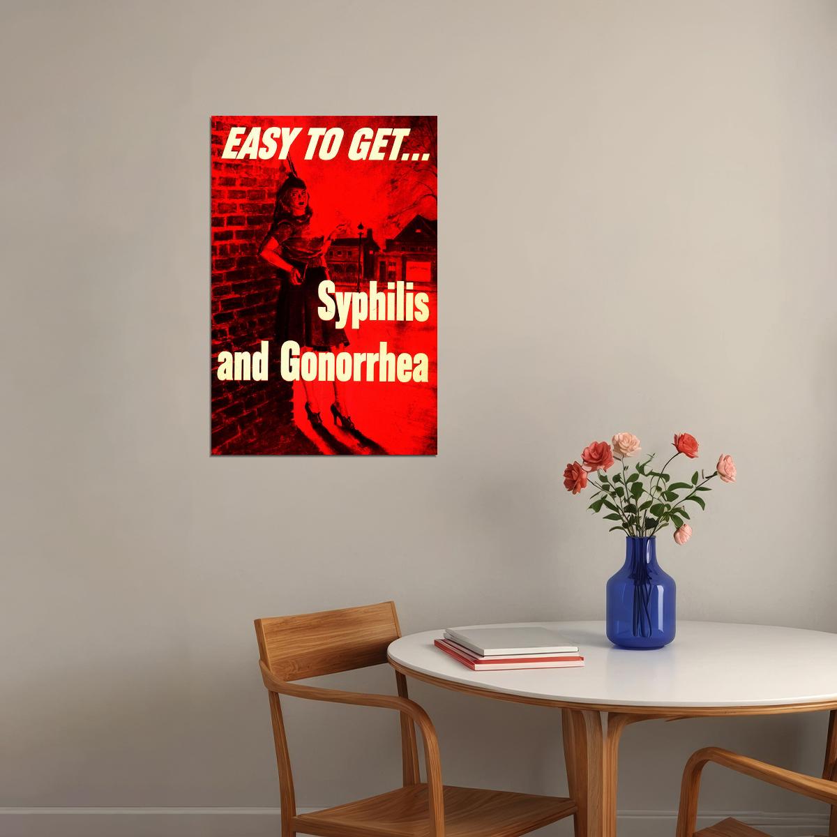 Syphilis And Gonorrhea Easy To Get Awareness Poster Wall Art Print Home Wall Decor - xonomax