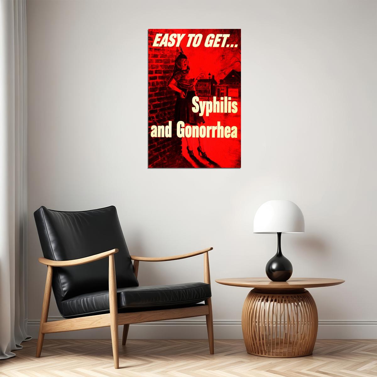 Syphilis And Gonorrhea Easy To Get Awareness Poster Wall Art Print Home Wall Decor - xonomax