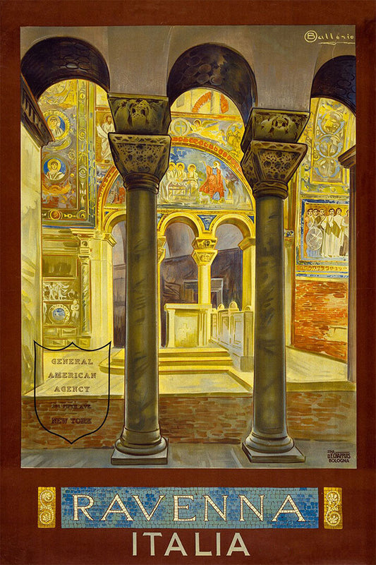 Ravenna Italy 1920s Classic Italian Vintage Style Travel Poster Wall Art Print Home Wall Decor - xonomax