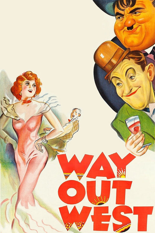 Way Out West 1937 Movie Comedy Family Western Poster Wall Art Print Home Wall Decor - xonomax