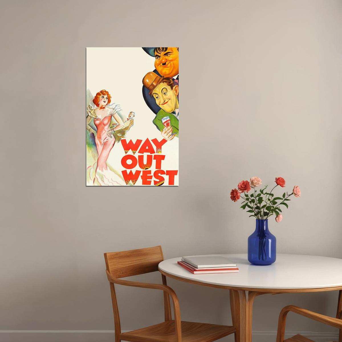 Way Out West 1937 Movie Comedy Family Western Poster Wall Art Print Home Wall Decor - xonomax