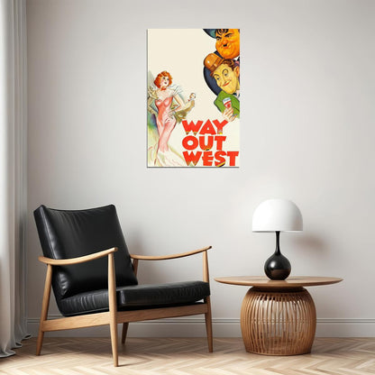 Way Out West 1937 Movie Comedy Family Western Poster Wall Art Print Home Wall Decor - xonomax